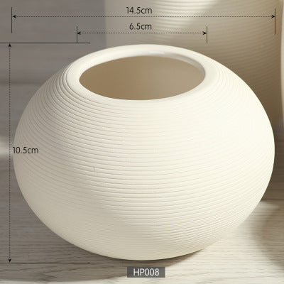 Ceramic flower vase, modern, white