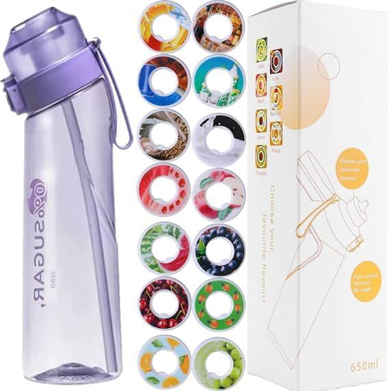 Sport drinking bottle 650ml with flavor rings made of Tritan