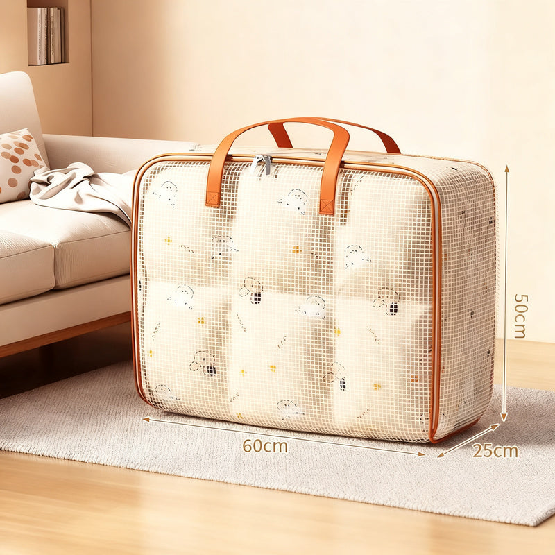 Storage bag for duvets and clothing