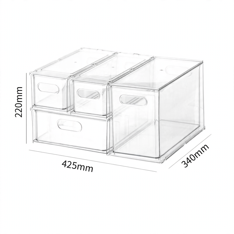 Refrigerator storage box, drawer system