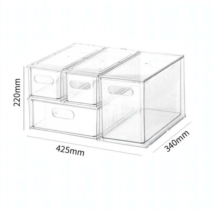 Refrigerator storage box, drawer system
