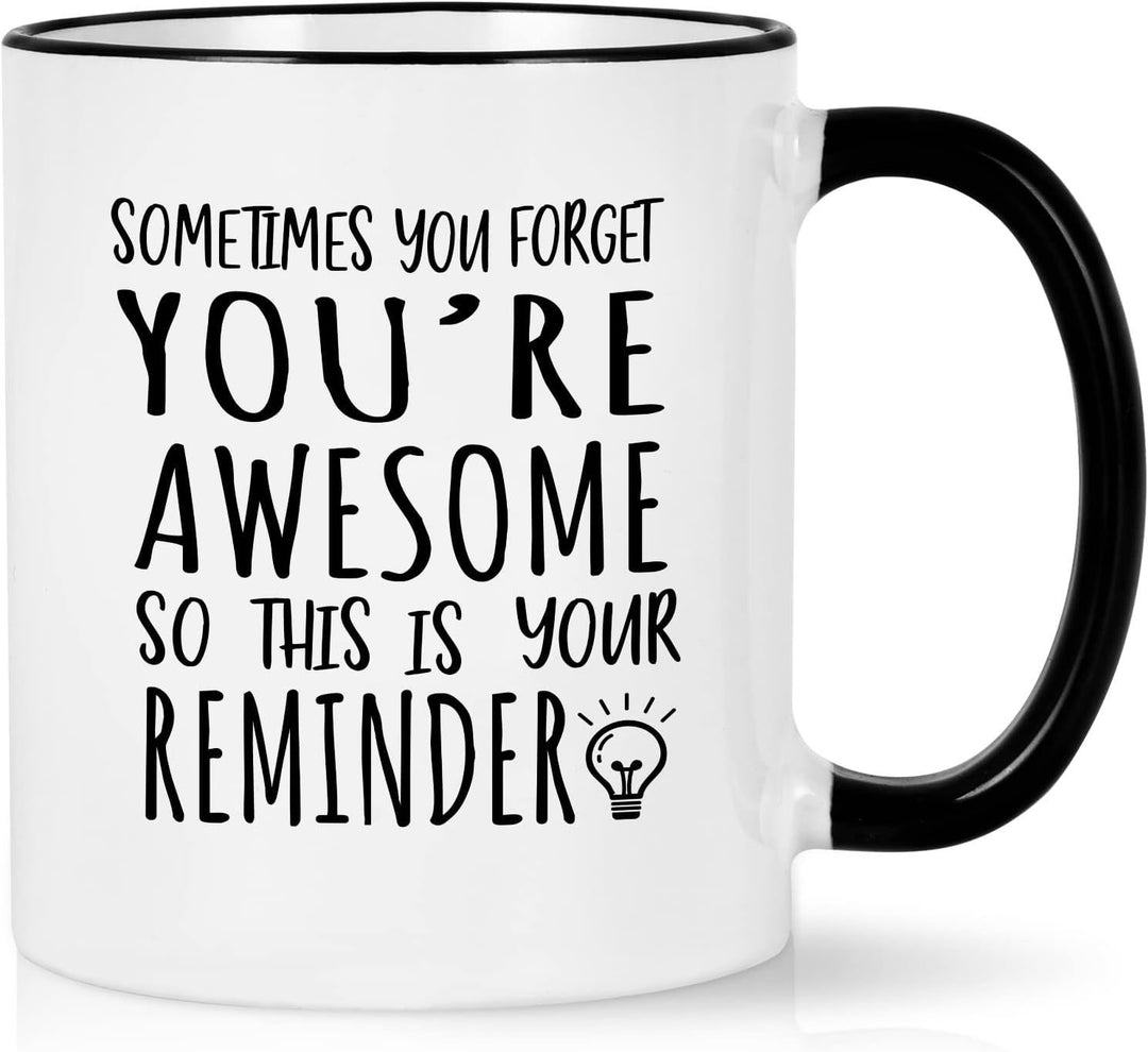 Ceramic coffee mug with saying, 301–400 ml