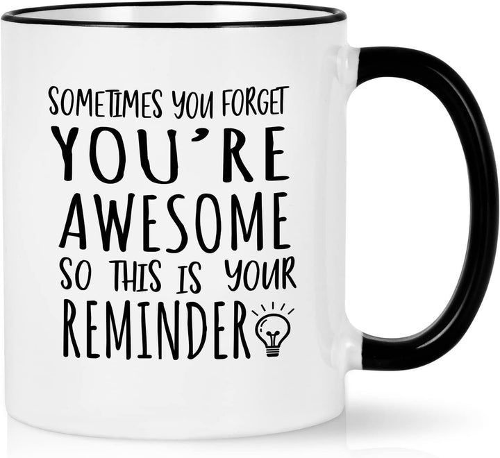 Ceramic coffee mug with saying, 301–400 ml