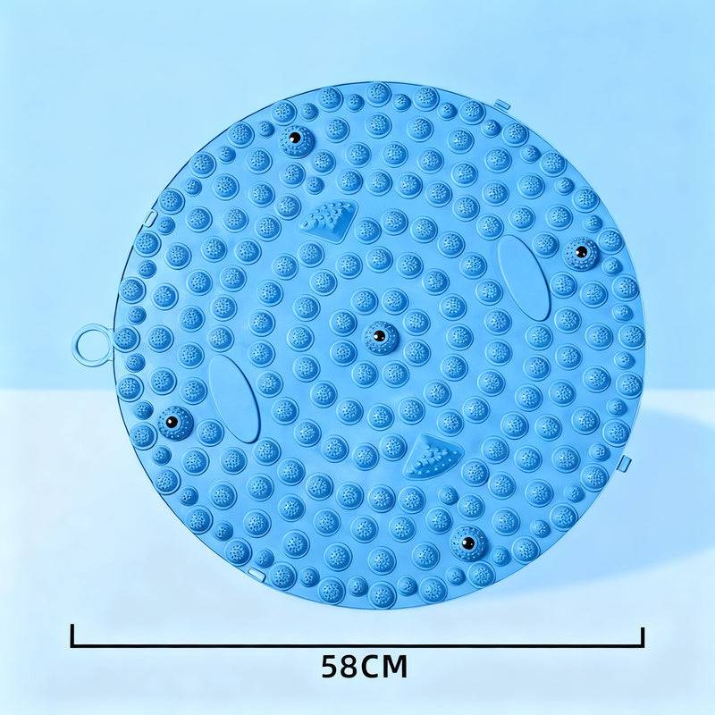 Foot reflex zone mat with magnetic stones