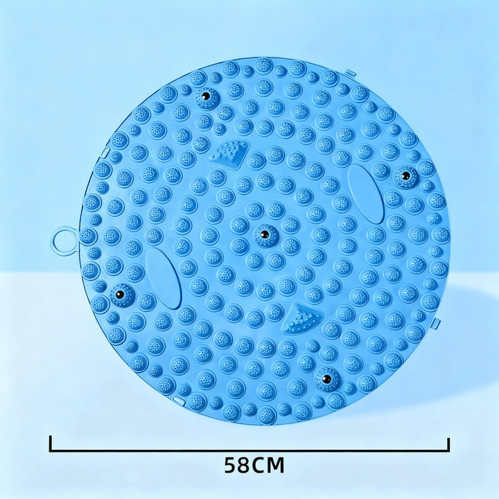 Foot reflex zone mat with magnetic stones