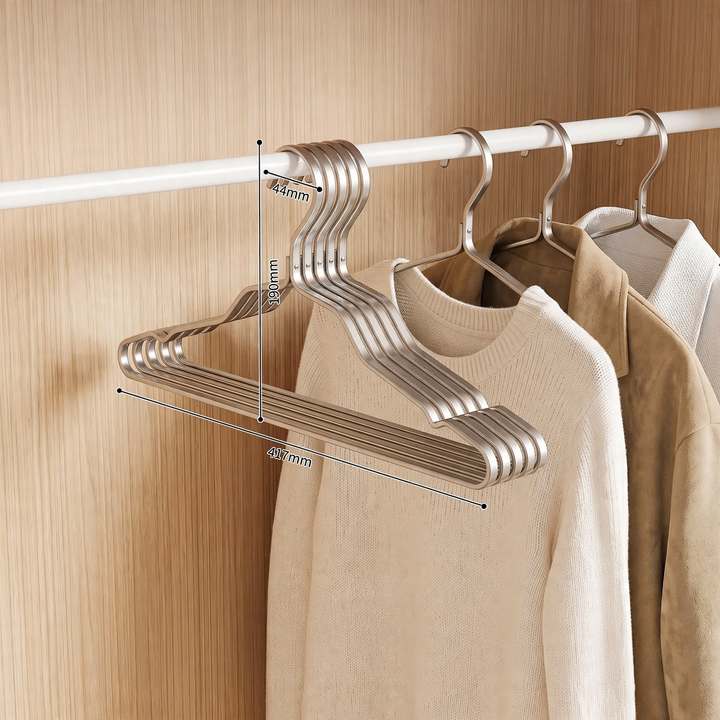 Aluminium coat hanger, non-slip, scratch-free