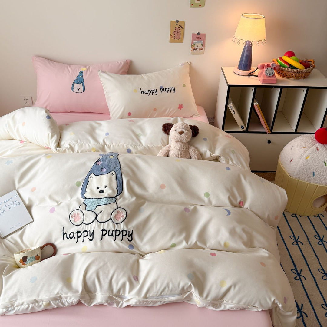 Summer blanket made of cotton with cat motif