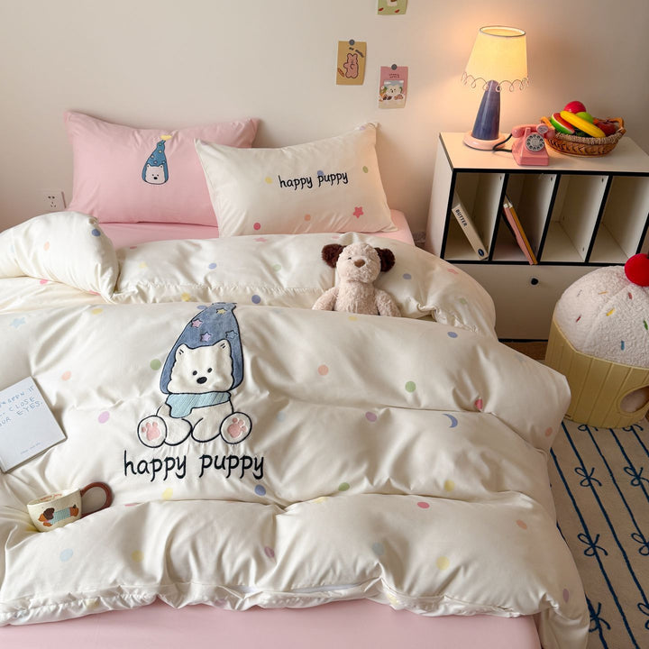 Summer blanket made of cotton with cat motif