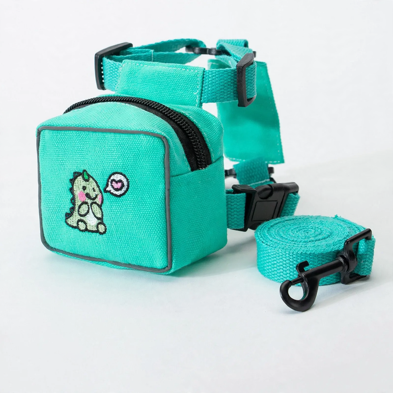 Chest harness with backpack for cats and small dogs