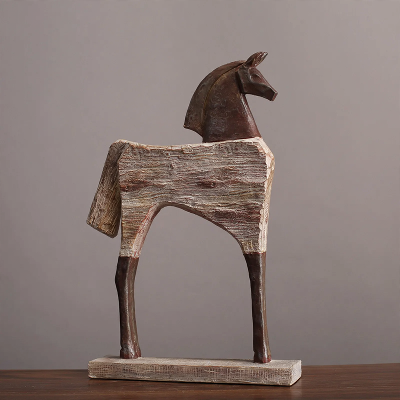 Animal sculpture made of resin, horse or cattle