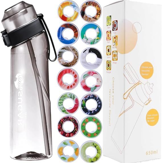 Sport drinking bottle 650ml with flavor rings made of Tritan