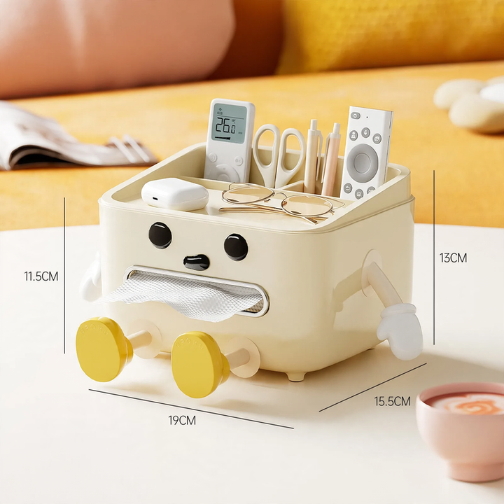 Multifunctional table shelf for tissues and accessories