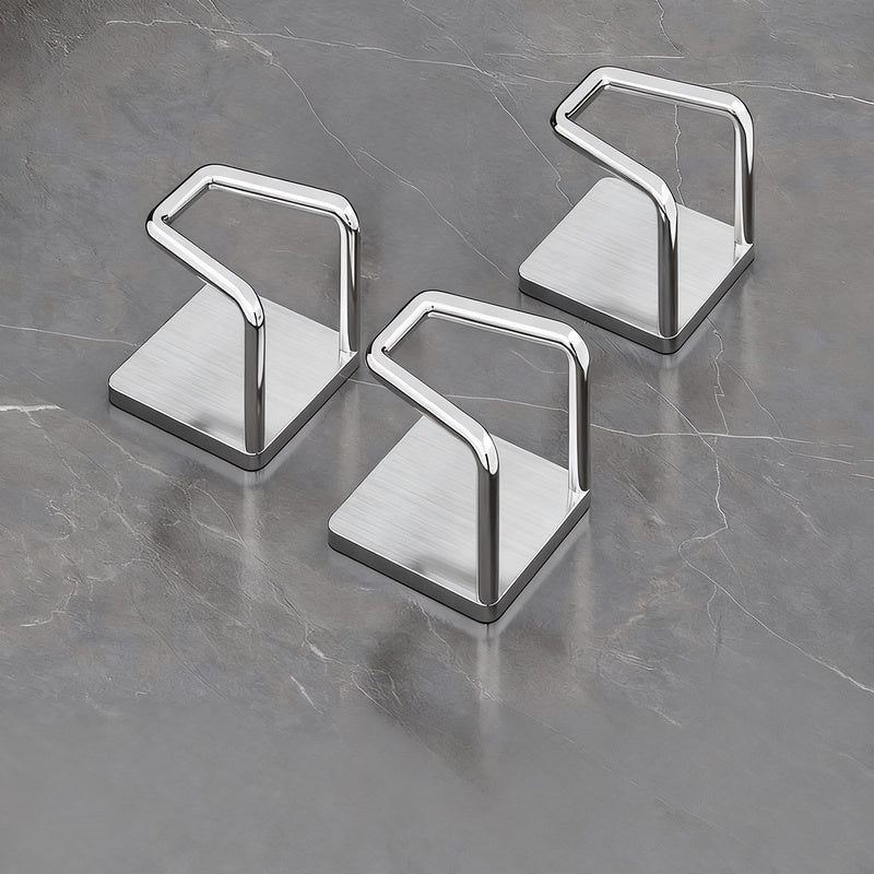 Stainless steel wall hooks without drilling, set of 6/8