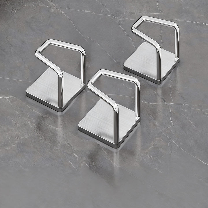 Stainless steel wall hooks without drilling, set of 6/8