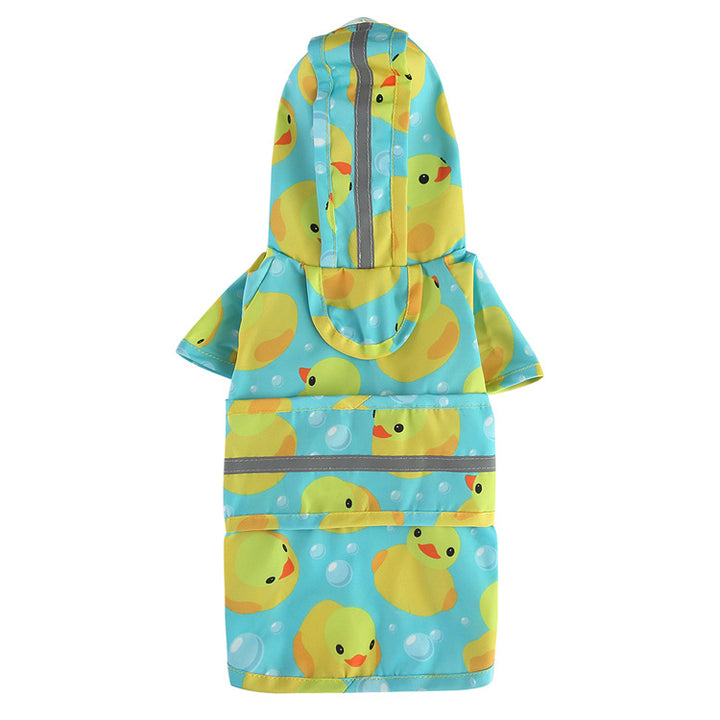 Dog rain jacket with reflectors, multiple designs