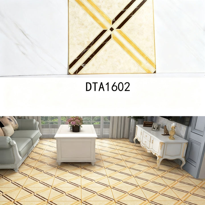 Self-adhesive PVC flooring with tile appearance