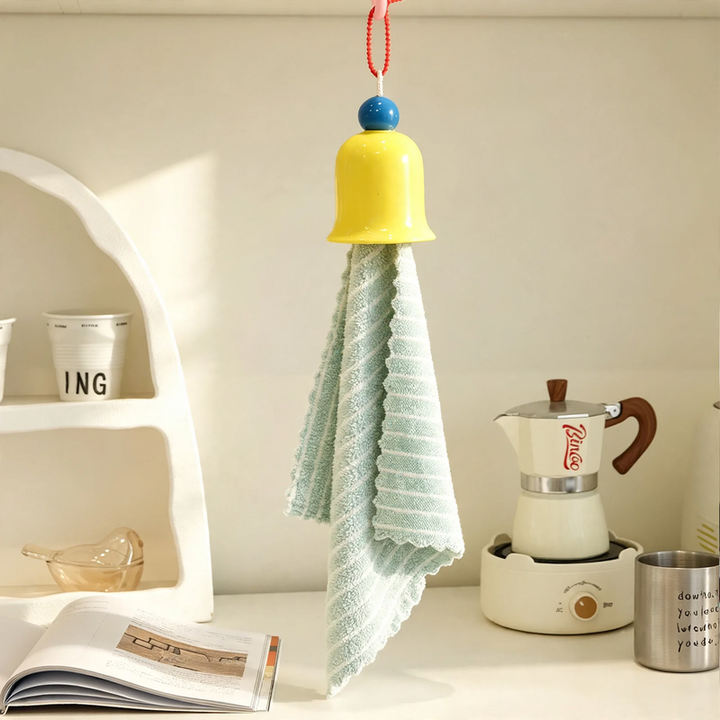 Towel with bell design, cotton