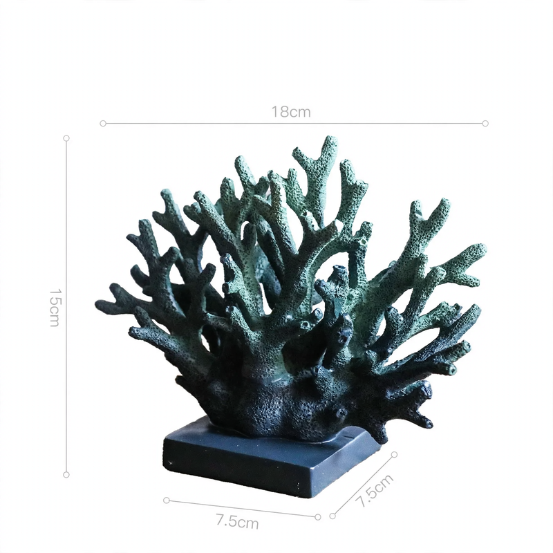 Resin coral figure in Nordic style