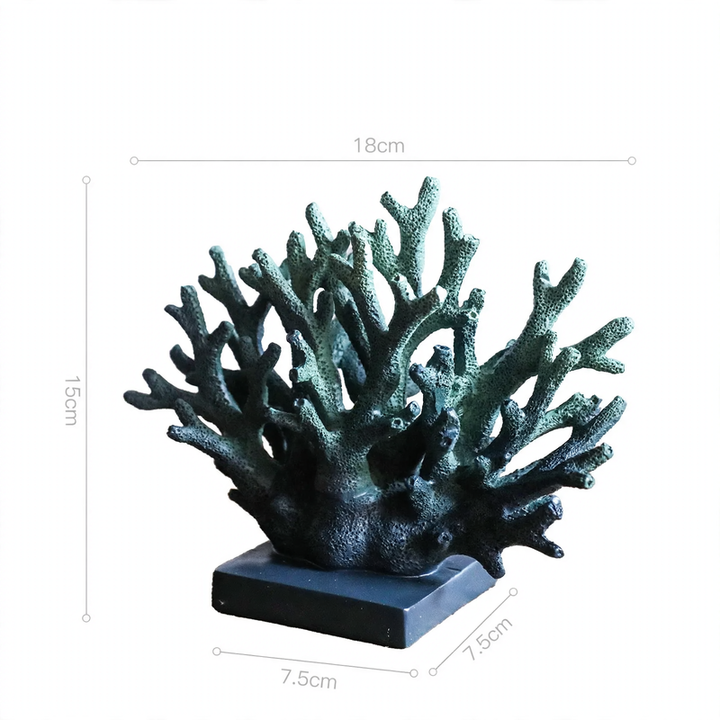 Resin coral figure in Nordic style