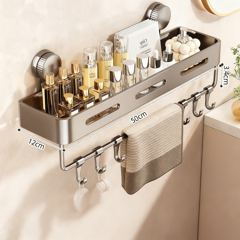 Suction Cup Shelf for Bathroom, wall-mounted