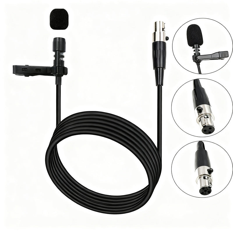 XLR adapter cable for wireless microphones, 3-pin/4-pin