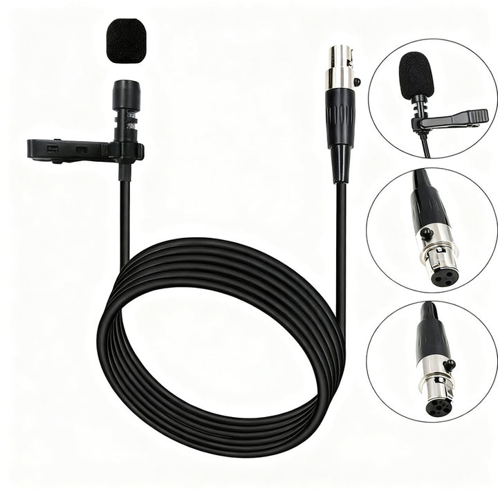XLR adapter cable for wireless microphones, 3-pin/4-pin