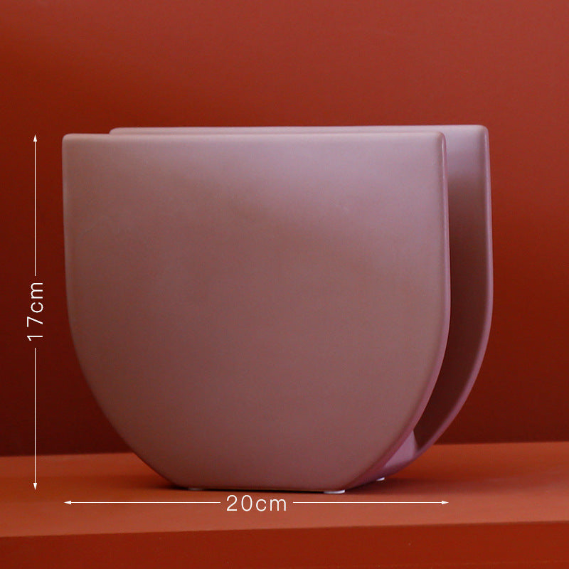 Ceramic flower vase, Nordic design