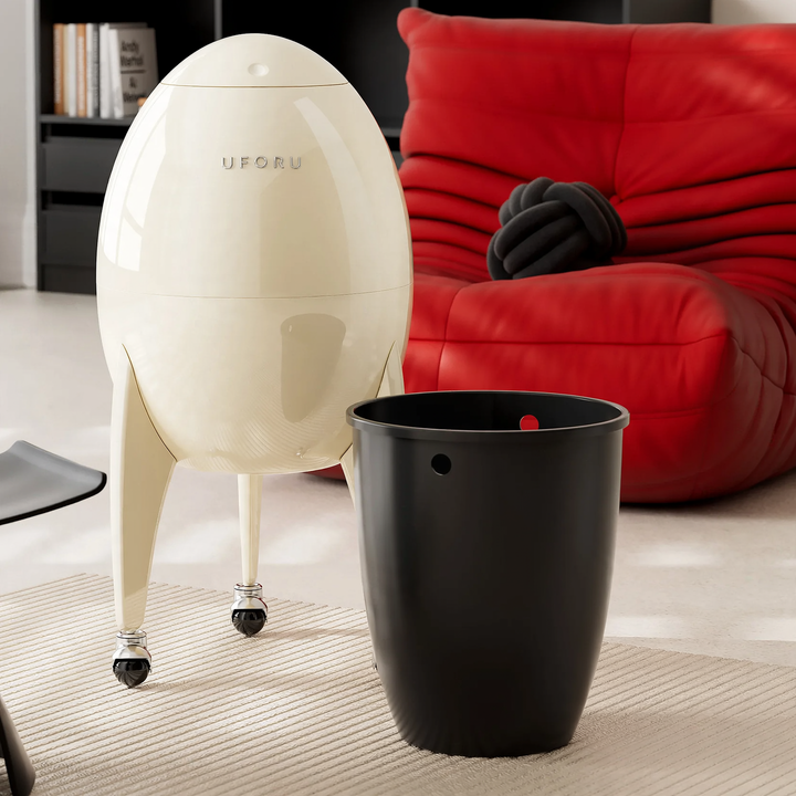 Garbage bin with pressure lid and wheels, 12 L