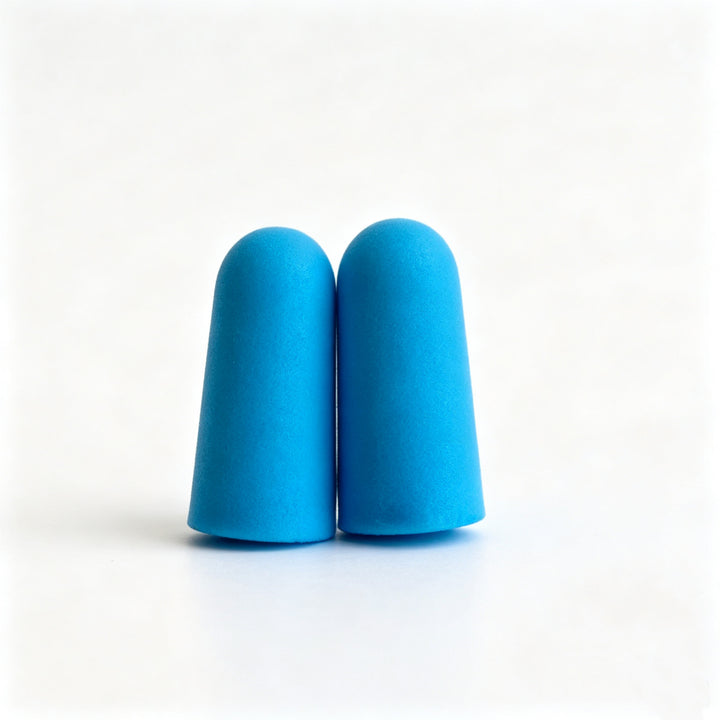 Foam ear plugs, spherical shape, 25×12 mm