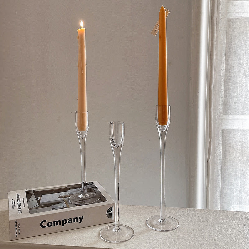 Glass candle holder, Nordic, various heights