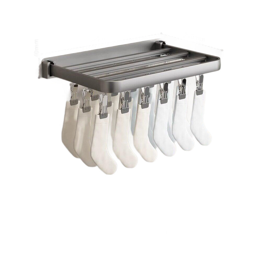 Wall-mounted clothes dryer with clamps