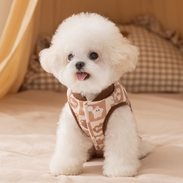 Padded warm vest for small dogs and cats