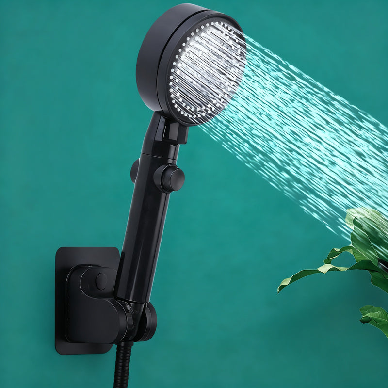Hand shower with 3 spray types and stop function