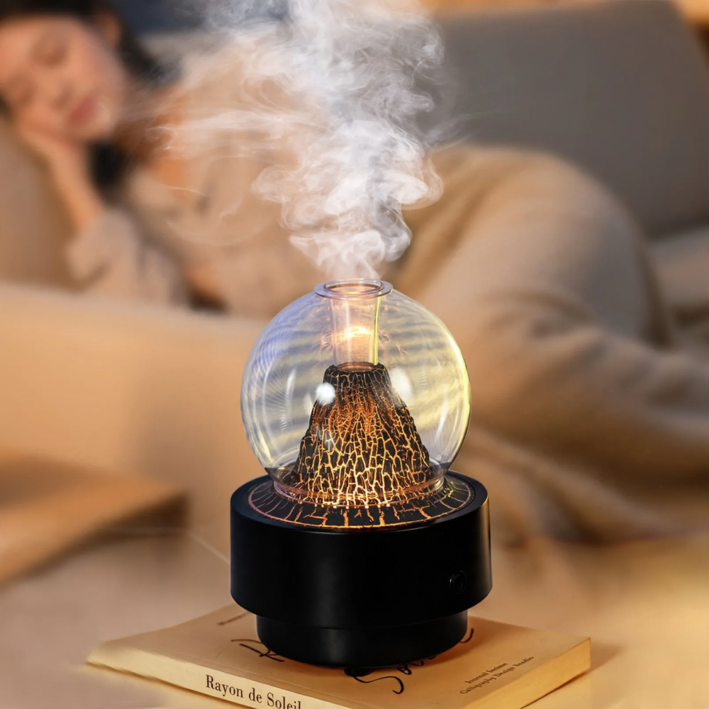 Vulkan Aromatherapy Diffuser with Flame Effect, Model LA-0657-1