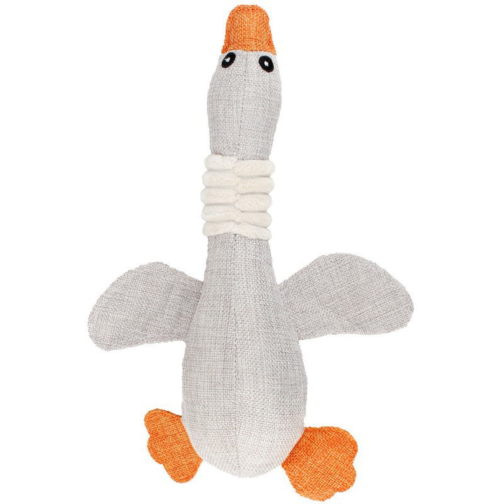 Plush dog toy with squeaker