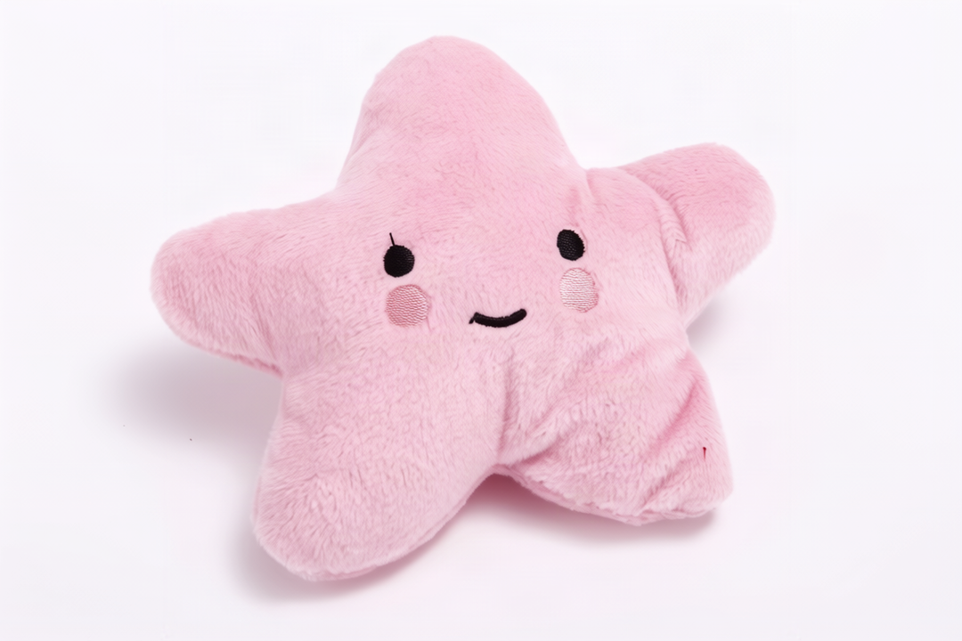 Plush dog toy with squeaker