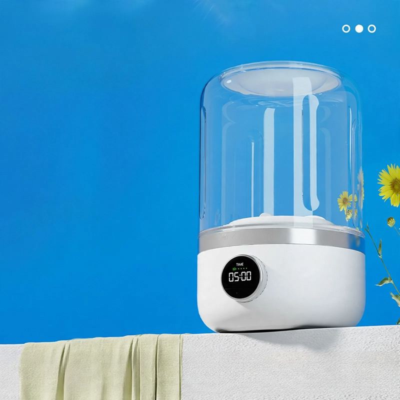 Ultrasonic washing machine for laundry, portable