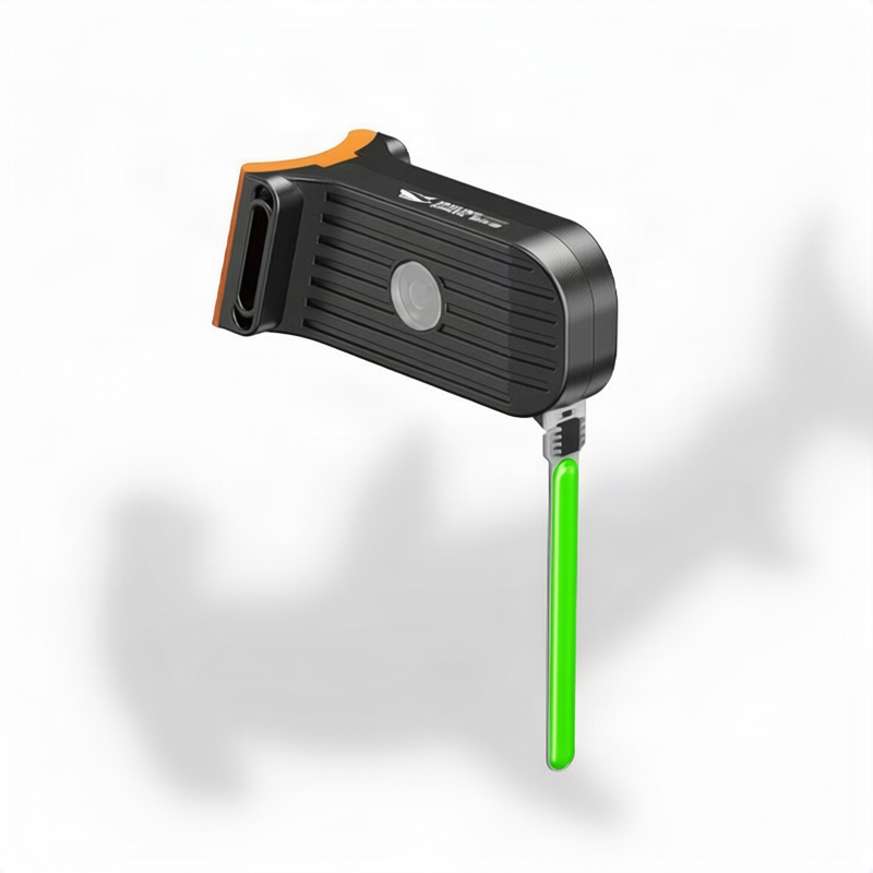 Bicycle rear light with flowing light effect, USB-C