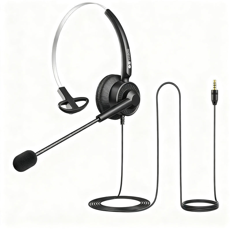 Bai'en DH800 Call Center Agent Telemarketing Outbound Customer Service Headset Computer Mobile Phone Telephone Headset