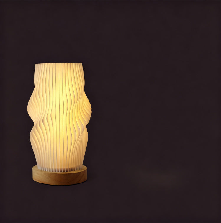 3D rotary lamp with USB charging, cream style