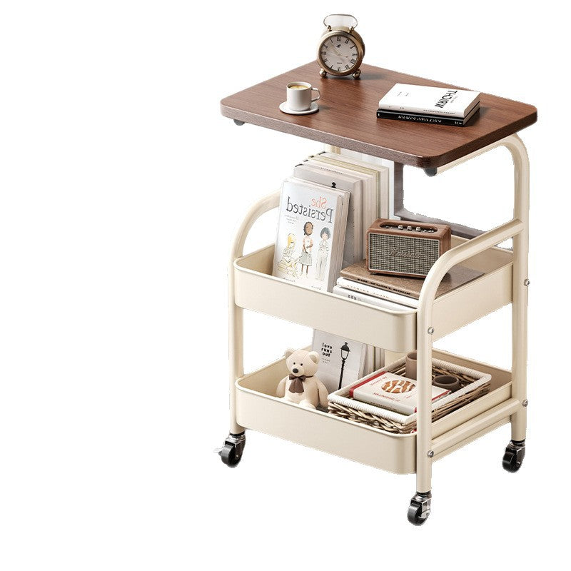 Mobile storage cart with wheels