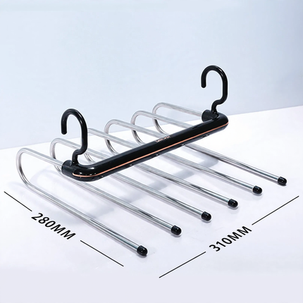 Expandable pants rack with 6 levels