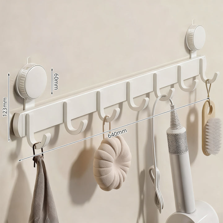 Aluminum suction cup wall hook, modern