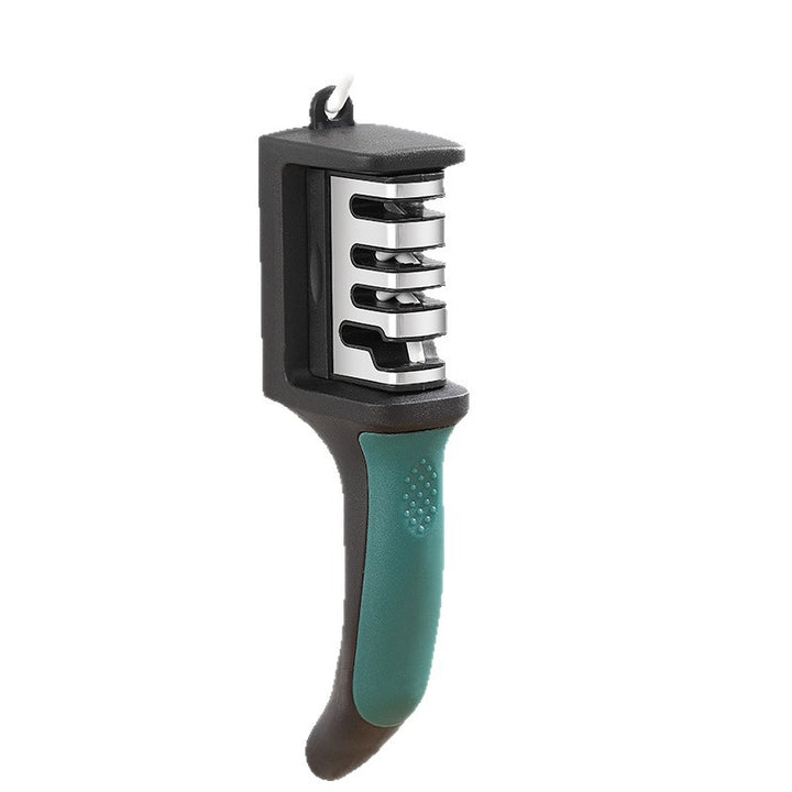 Knife sharpener with removable sharpening stone