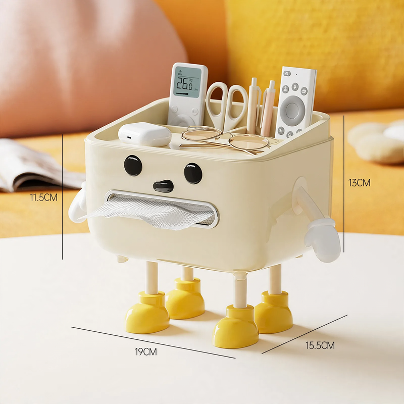 Multifunctional table shelf for tissues and accessories