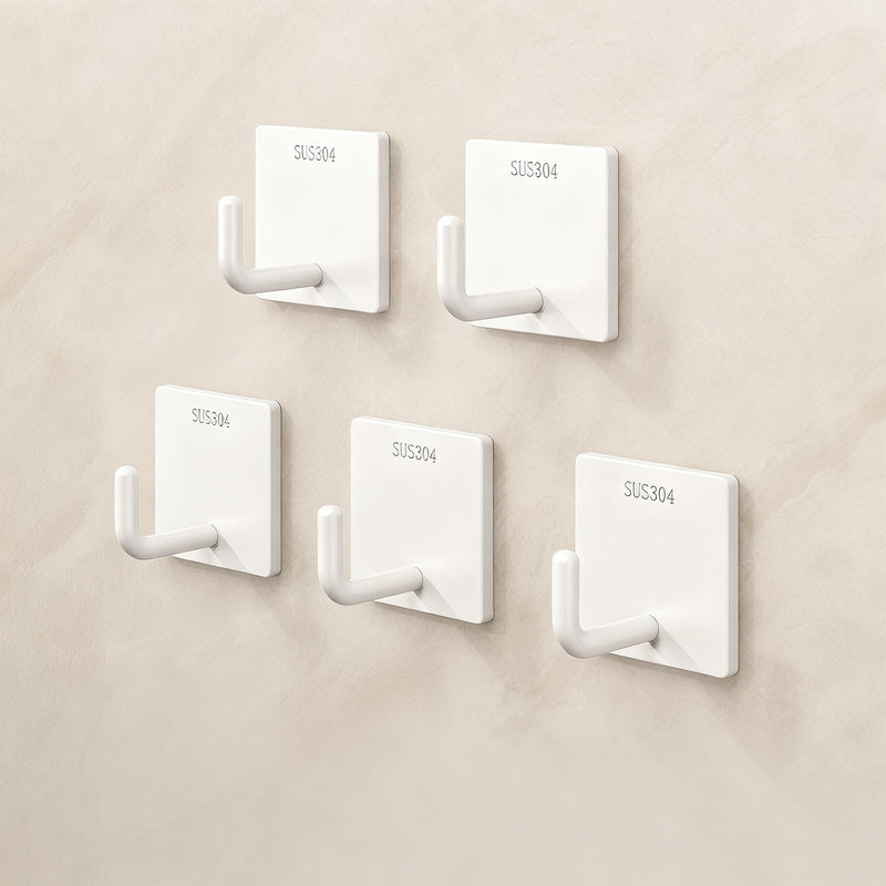 Stainless steel adhesive hooks with strong hold