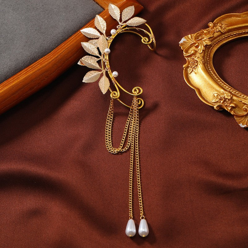 Ear clip without ear hole, handwoven