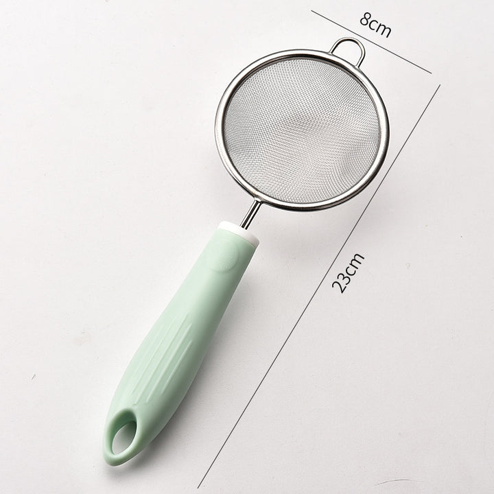 Kitchen strainer and kitchen helper set made of stainless steel