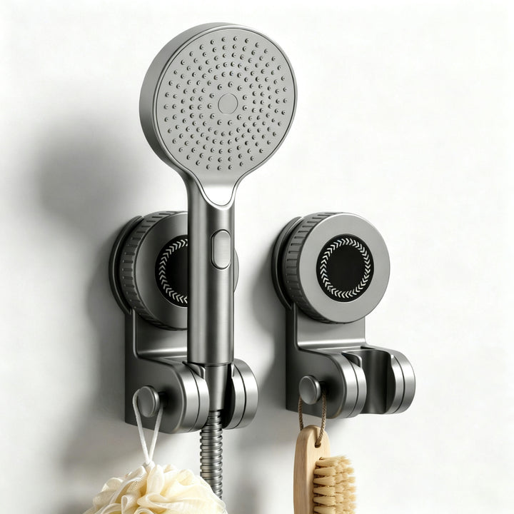 shower head holder with suction cup, 360° rotatable