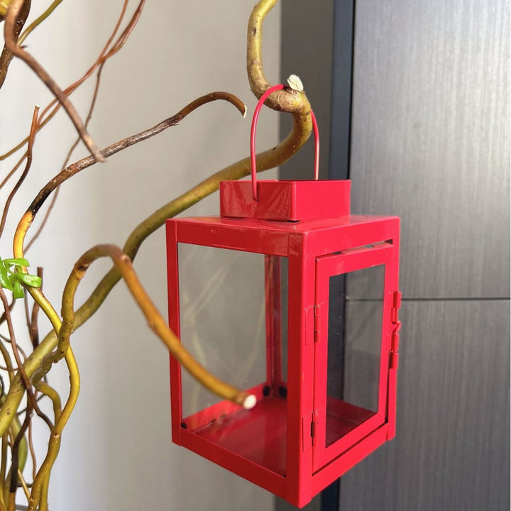 Black metal lantern, dome shape